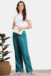 Zivame Zellij Dreams Woven Pyjama - Lake Blue — thumbnail 1